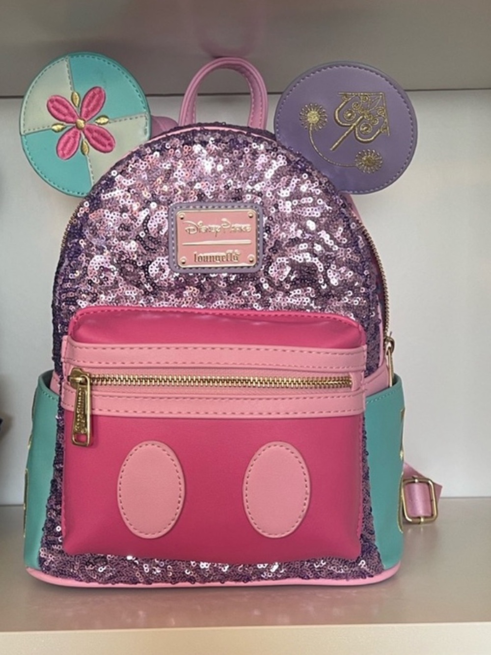 Loungefly Disney Mickey mouse main attraction it’s a small world Backpack